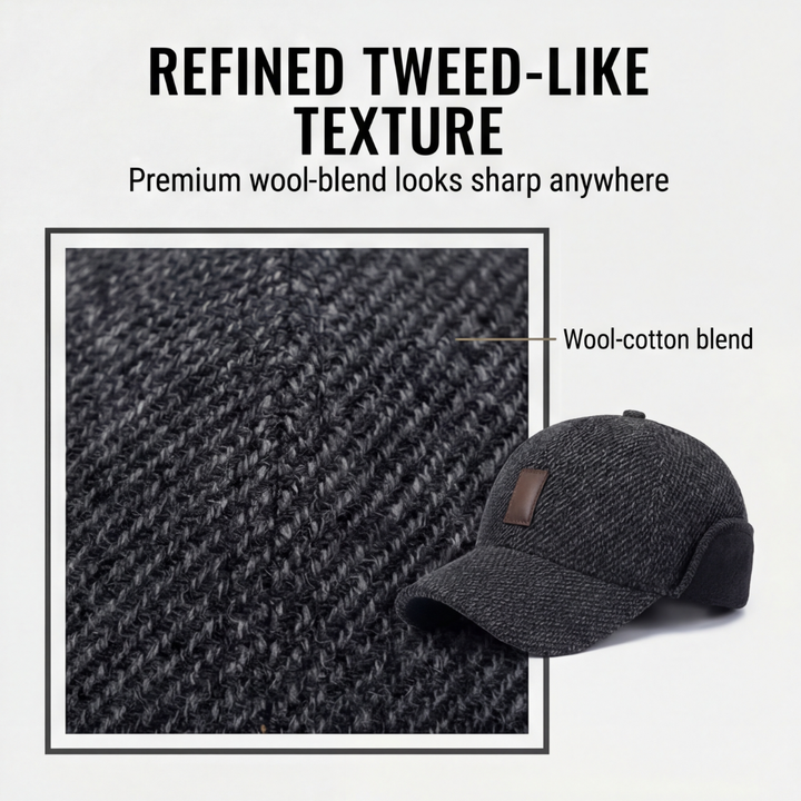 Coldguard Fleece lined winter baseball cap with ear flaps - Elena Harper