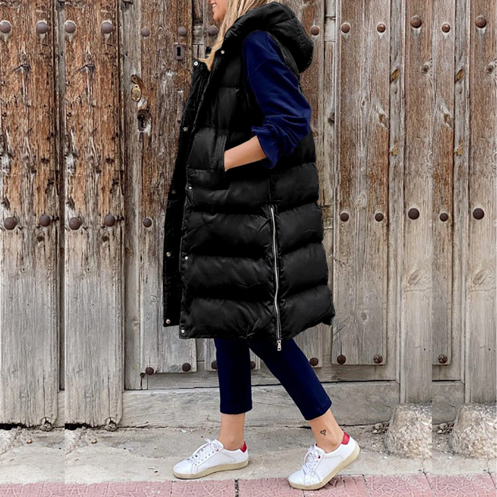 Sandrine - Elegant Long Sleeveless Down Jacket