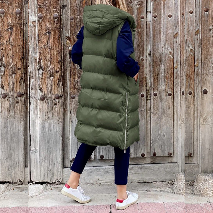 Sandrine - Elegant Long Sleeveless Down Jacket