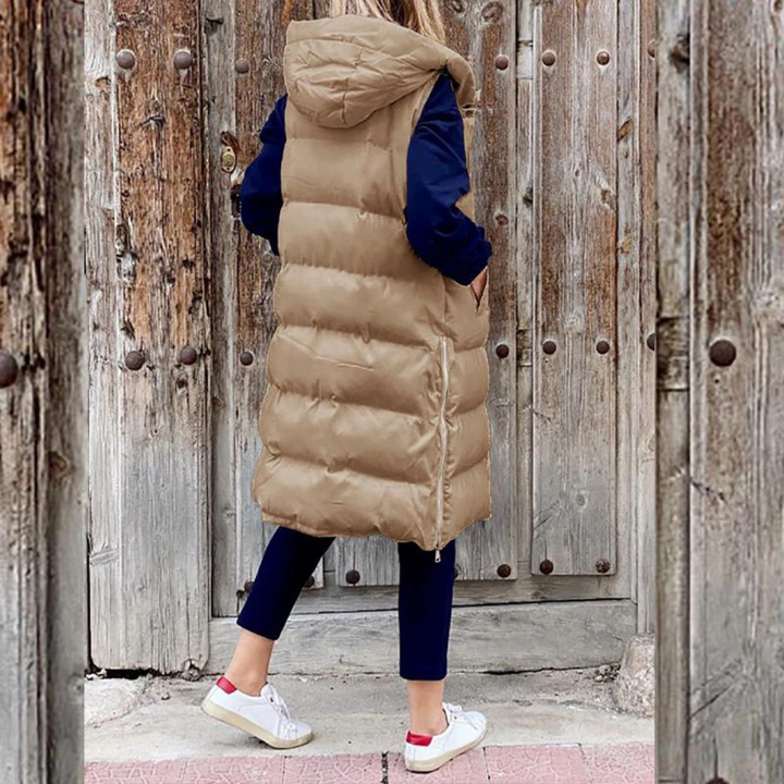 Sandrine - Elegant Long Sleeveless Down Jacket