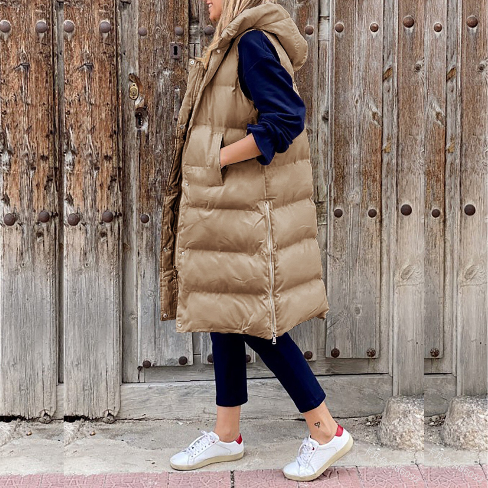 Sandrine - Elegant Long Sleeveless Down Jacket