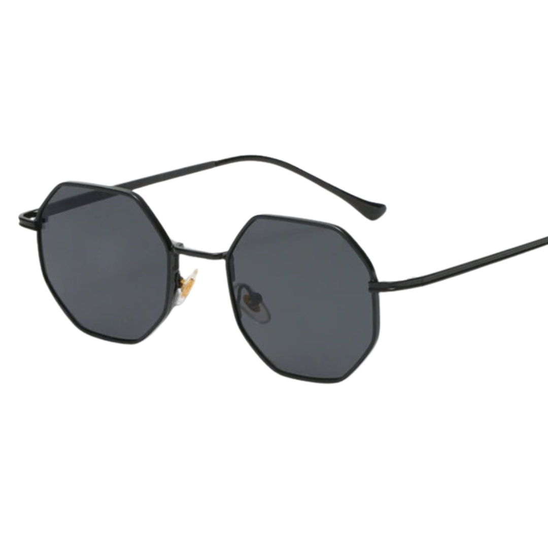 Women's Money Sunglasses - Metal Polygonal Summer Shades