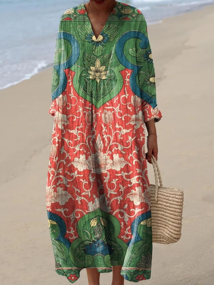 Mallory Summer Breeze Printed Dress - Elena Harper