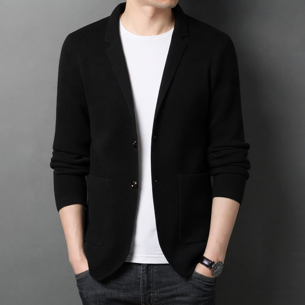 Moritz | Men's Stand Collar Quilted Jacket with Two-Button Closure