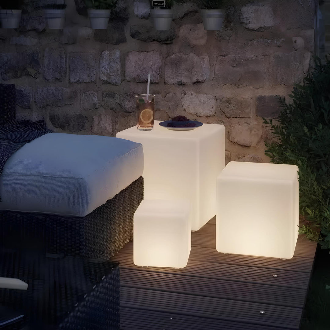 Decorative LED Cube Lamp – Wireless Ambient Lamp for Indoor and Outdoor Use