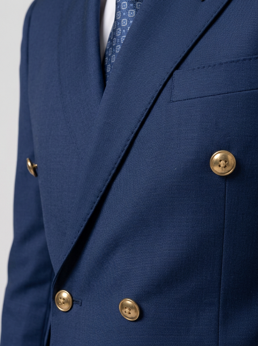 Men's Double-Breasted Peak Lapel Two-Piece Suit