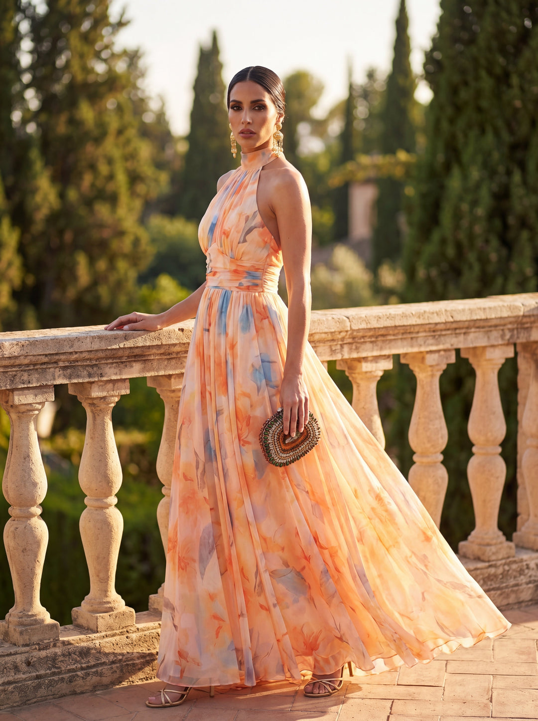 Aurora Halter Neck Dress - Elena Harper