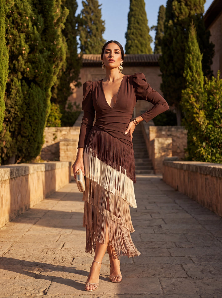 Fringe Round Dress - Elena Harper