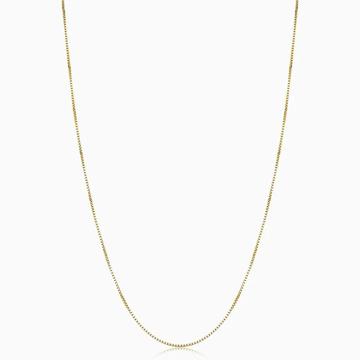 Bodega Box Necklace | White Gold