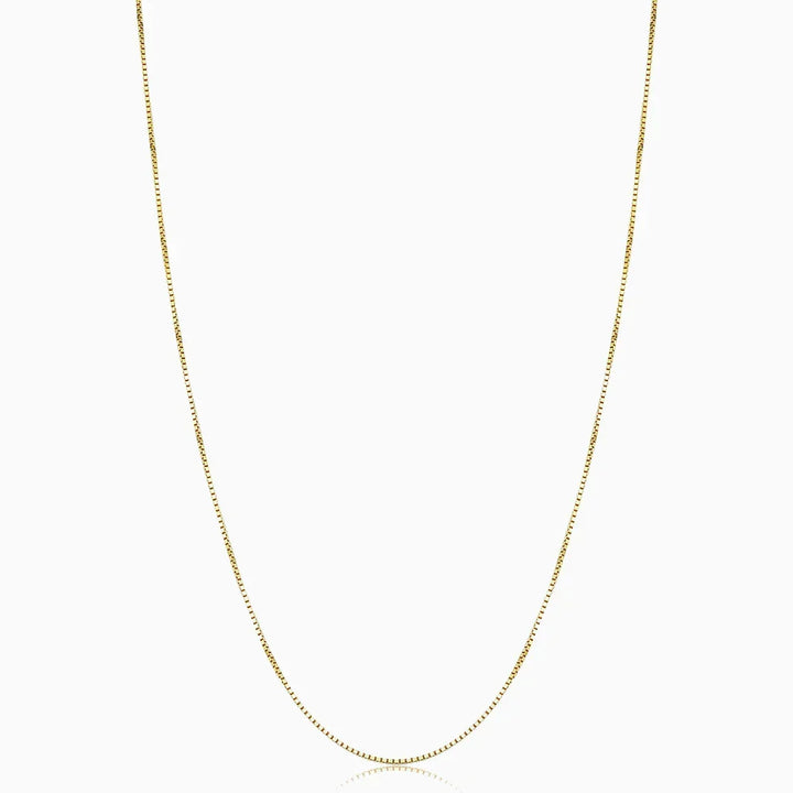 Bodega Box Necklace | White Gold