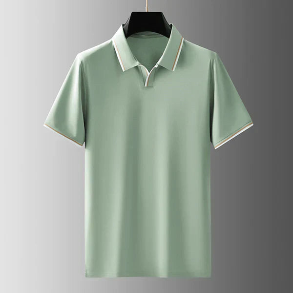 Lyle Luxurious Short Sleeve Polo Shirt, view 6 - Elena Harper