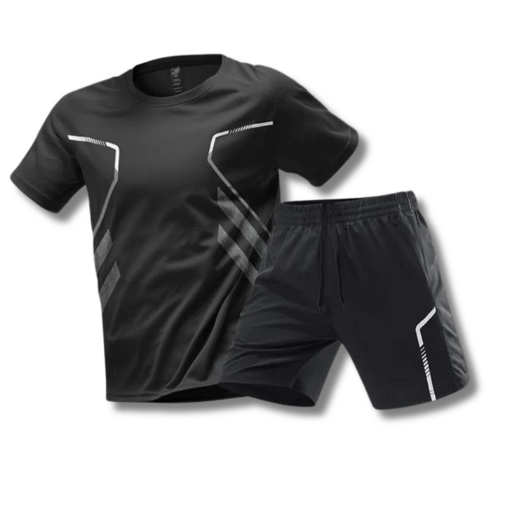 Men's Breathable Sports Set Quick Dry T-Shirt and Shorts - Elena Harper