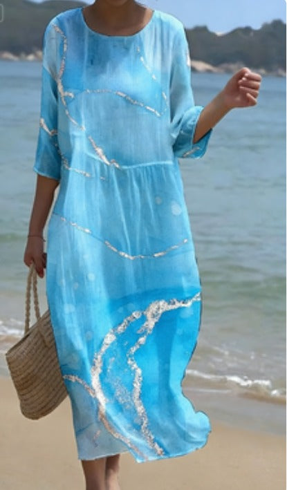 Women's Elegant Floral Midi Dress for Timeless Style, view 3 - Elena Harper