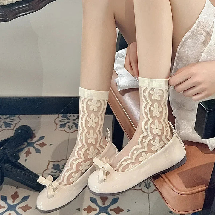 Breathable Flower Socks, view 5 - Elena Harper