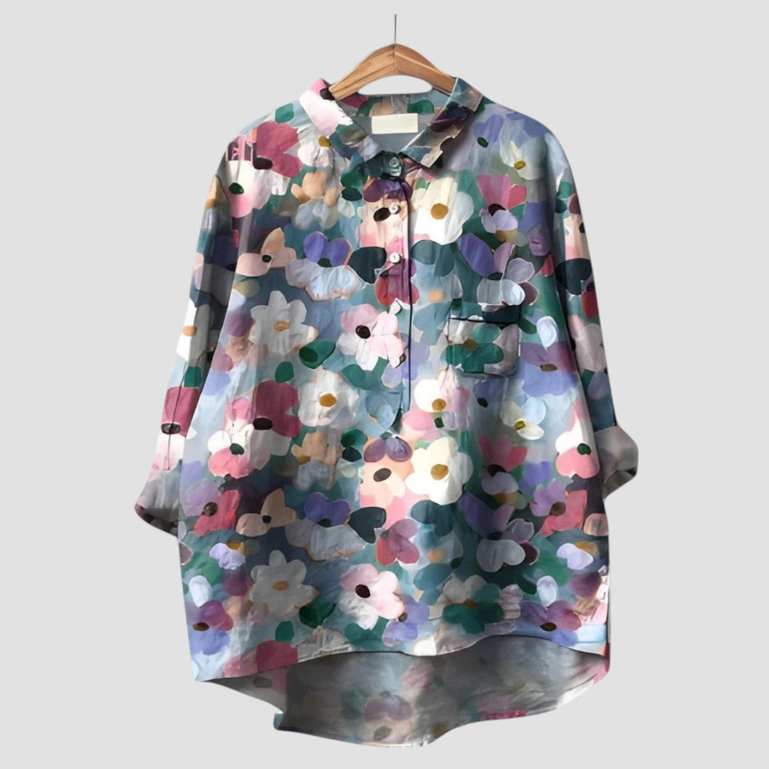 Calenya 2025 Watercolor Floral Blouse - Elena Harper