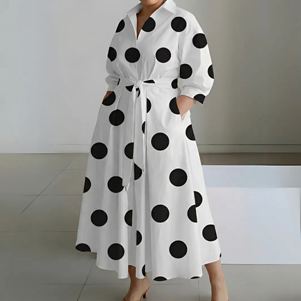 Ondine | Women's Cotton Collared Shirt Maxi Dress