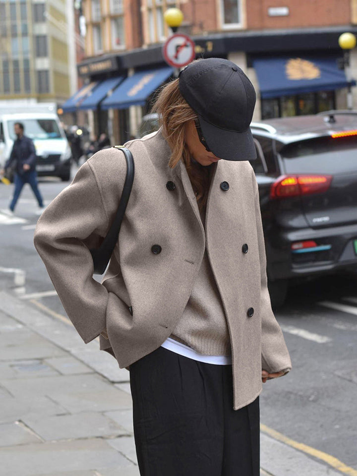Adelheid | Classic and Elegant Double-Breasted Coat for Women