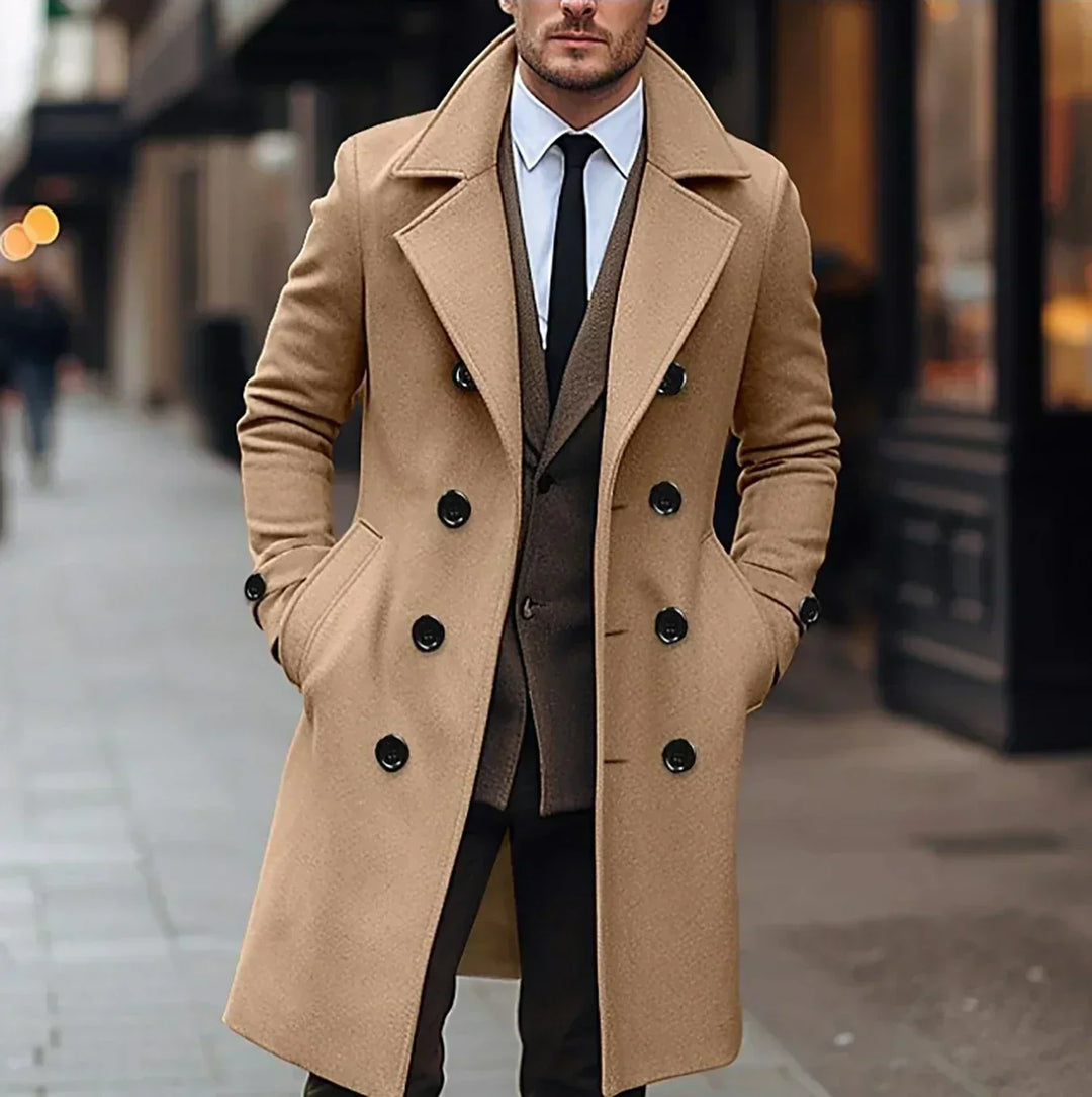 Elegant wool coat for men on the coldest days