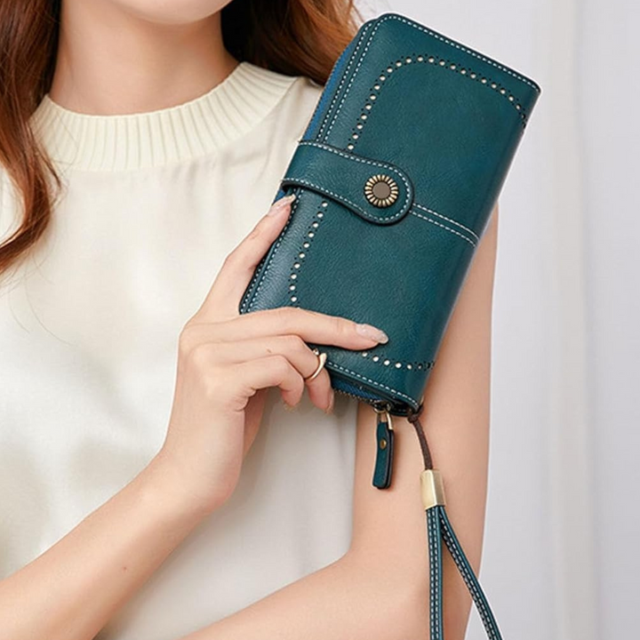 Aureden Compact RFID Wallet with 24-Card Storage - Elena Harper
