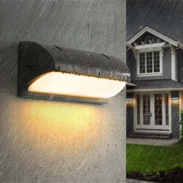 Outdoor Wall Lamp with Motion Sensor – Black, Waterproof LED Garden Lighting
