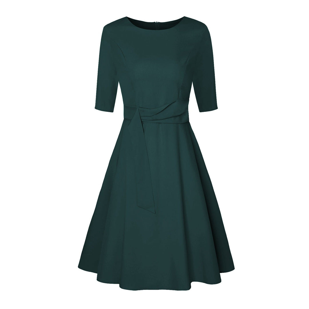 Women's Elegant Midi Bow Blouse - Work & Party Essential