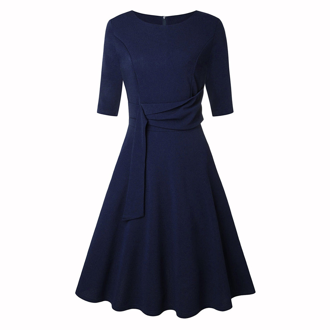 Women's Elegant Midi Bow Blouse - Work & Party Essential