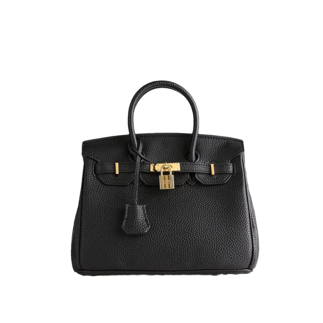 Elegant Women's Handbag with Gold Lock Detail