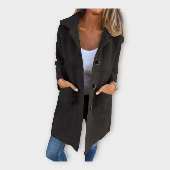 Wool Coat with Elegant Closure - Elena Harper