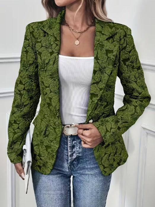Brenda Women's Paisley Jacquard Fitted Blazer - Elena Harper