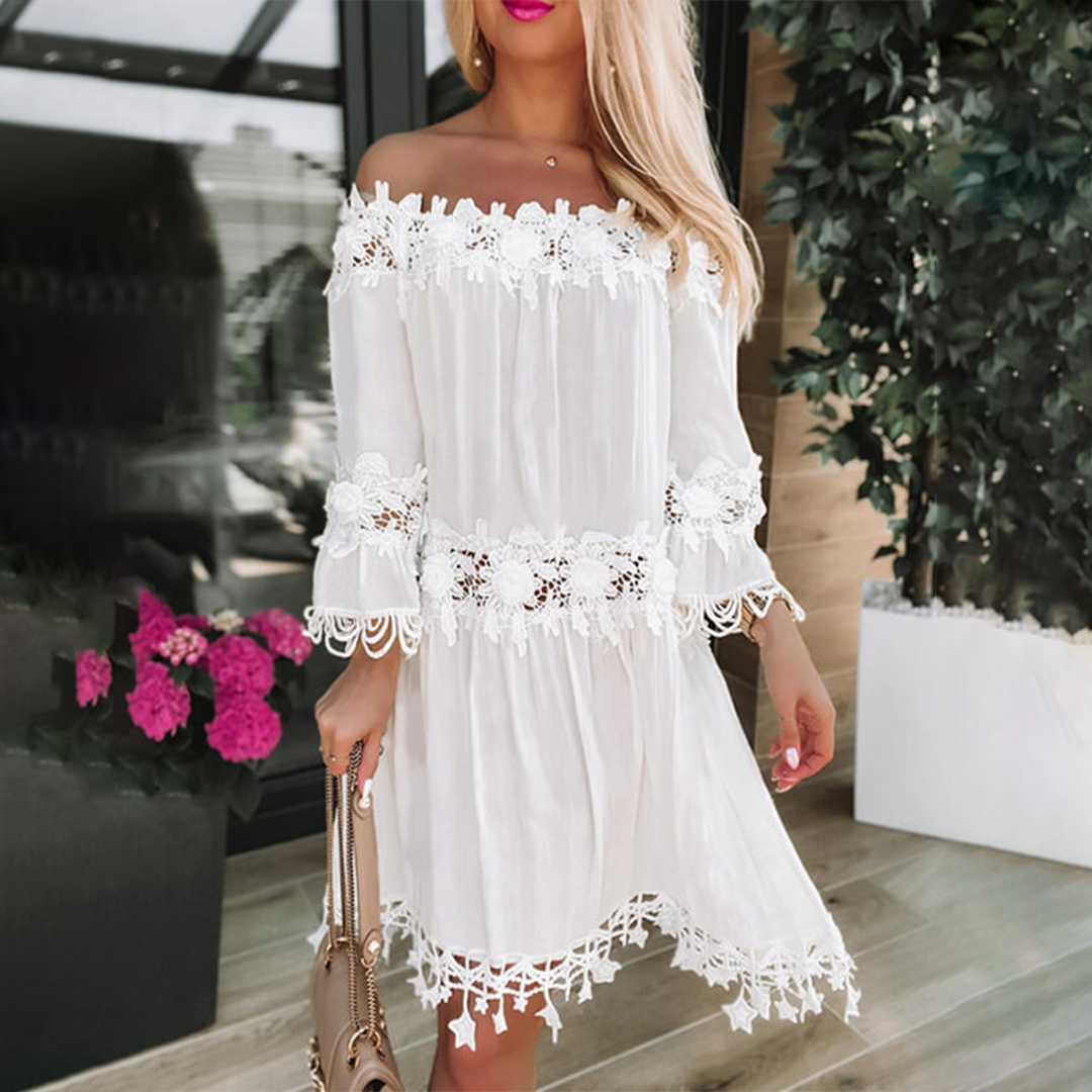 Brenda - Elegant Off-the-Shoulder Dress