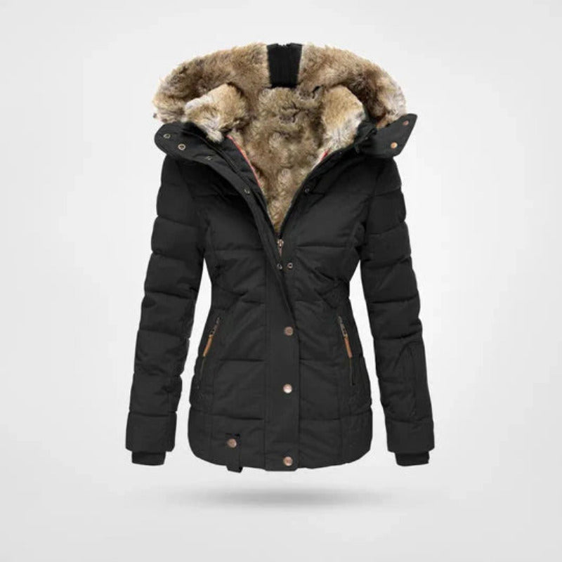 Women's Winter Jacket | Insulated Hood & Double Closure