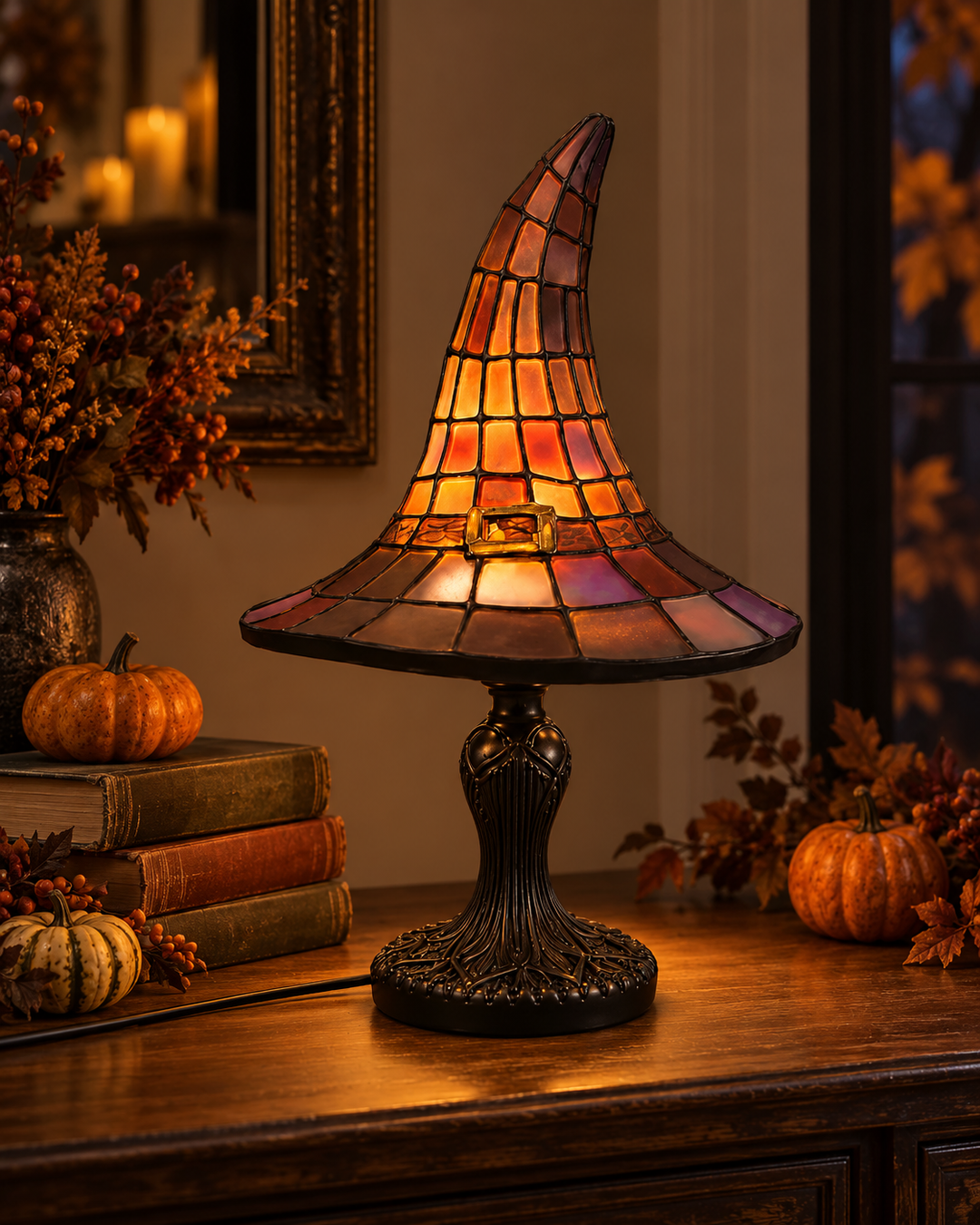 Halloween Witch Hat Table Lamp