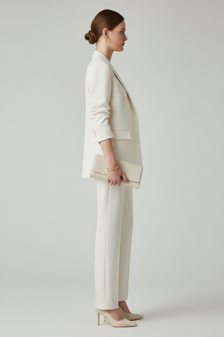 Clavera Women's Blazer and Straight-Leg Trouser Two-Piece Set - Elena Harper