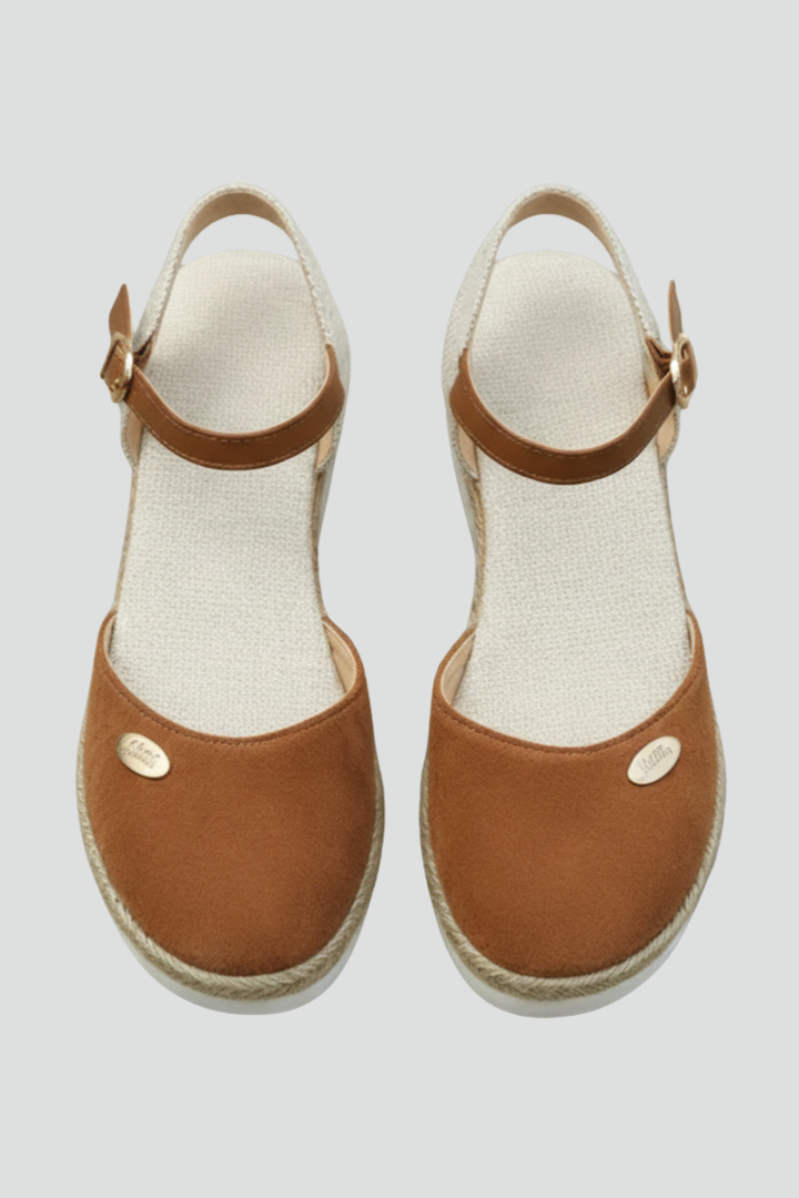 Women's Closed-Toe Espadrille Sandals with Slingback Strap