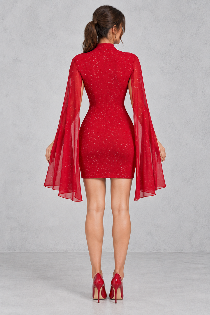 Women’s O-Neck Bodycon Mini Party Dress