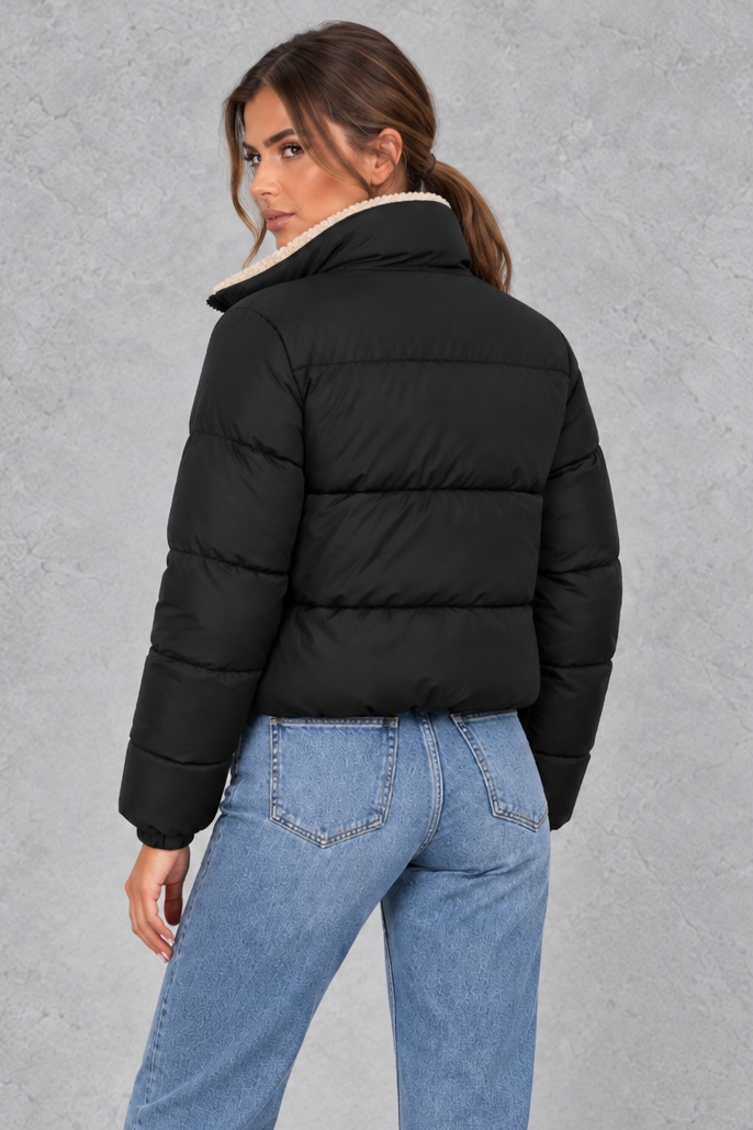 Women’s Sherpa High Neck Puffer Jacket