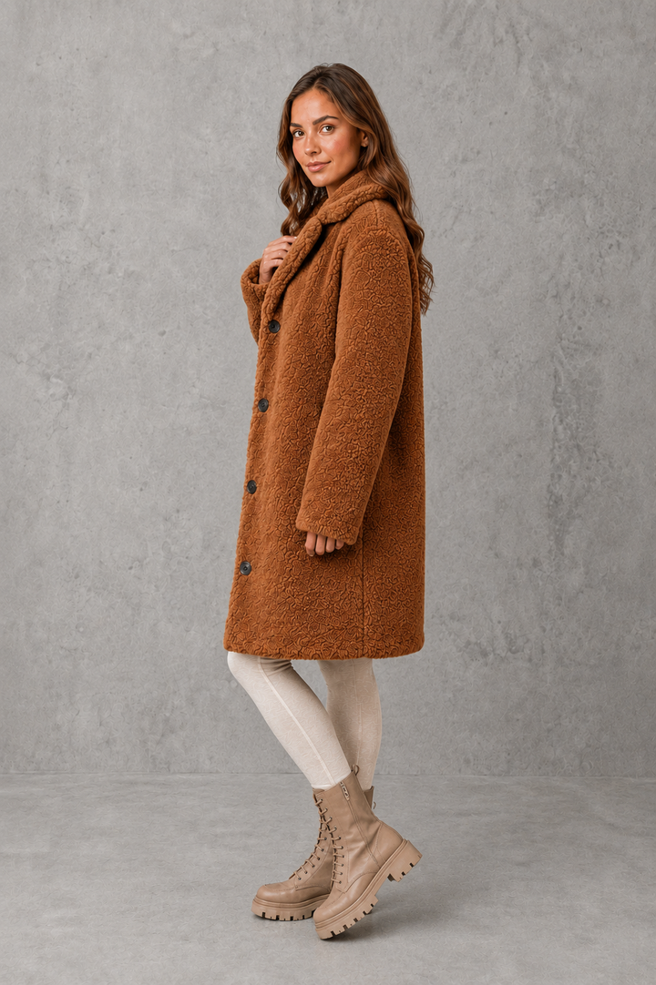 Women’s Teddy Coat | Soft Single-Breasted Winter Jacket