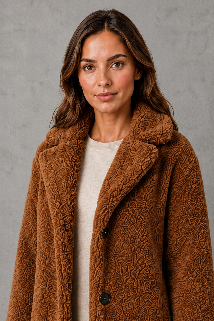 Women’s Teddy Coat | Soft Single-Breasted Winter Jacket