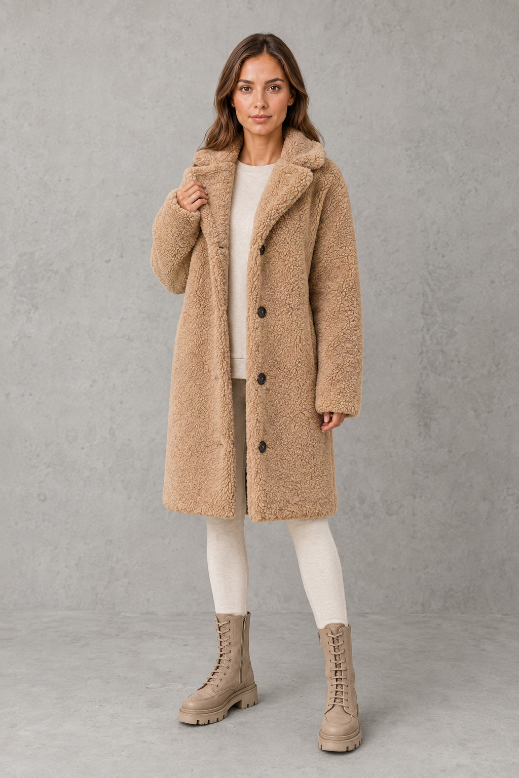 Women’s Teddy Coat | Soft Single-Breasted Winter Jacket