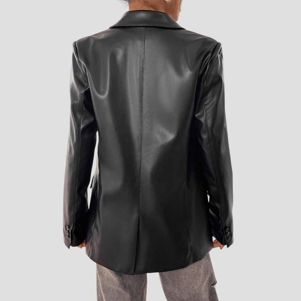 Oversized Black Women's Blazer - Comfortable Fit and Versatile Style