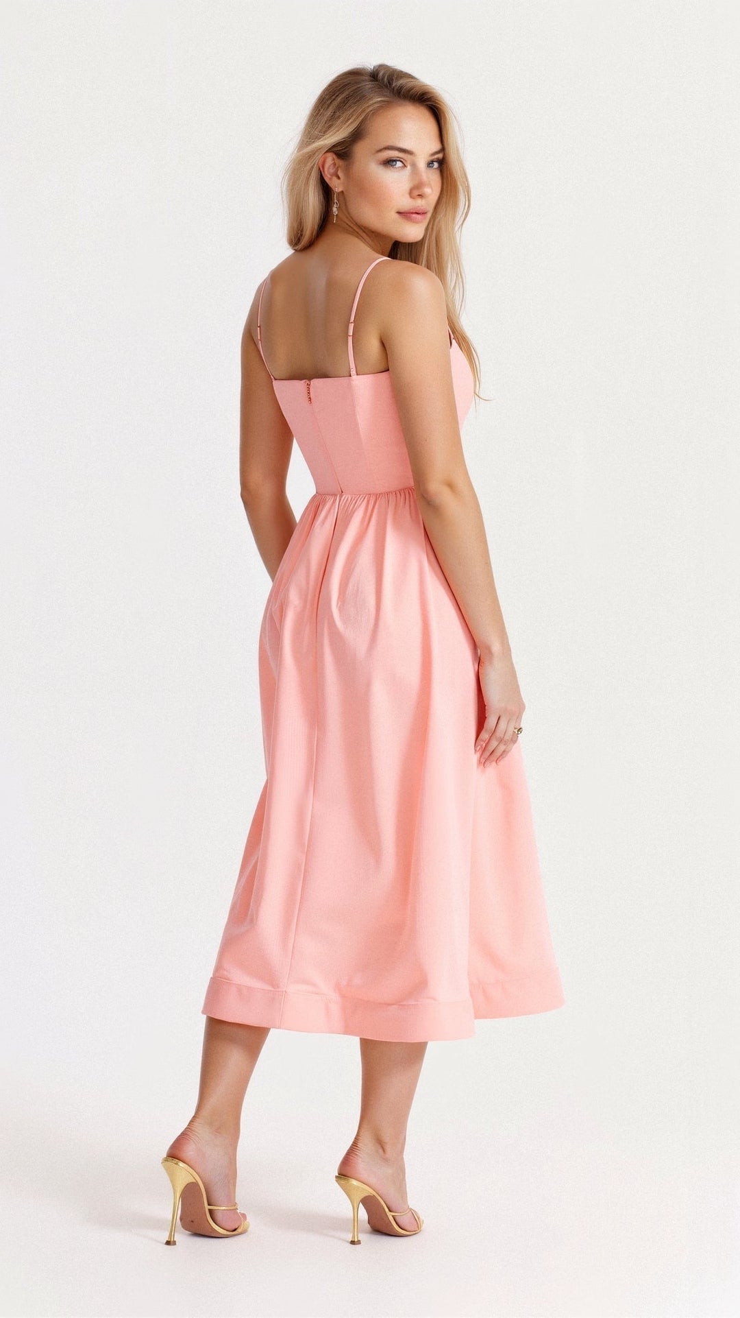 Regine | Women's A-Line Midi Dress in Ascot Style