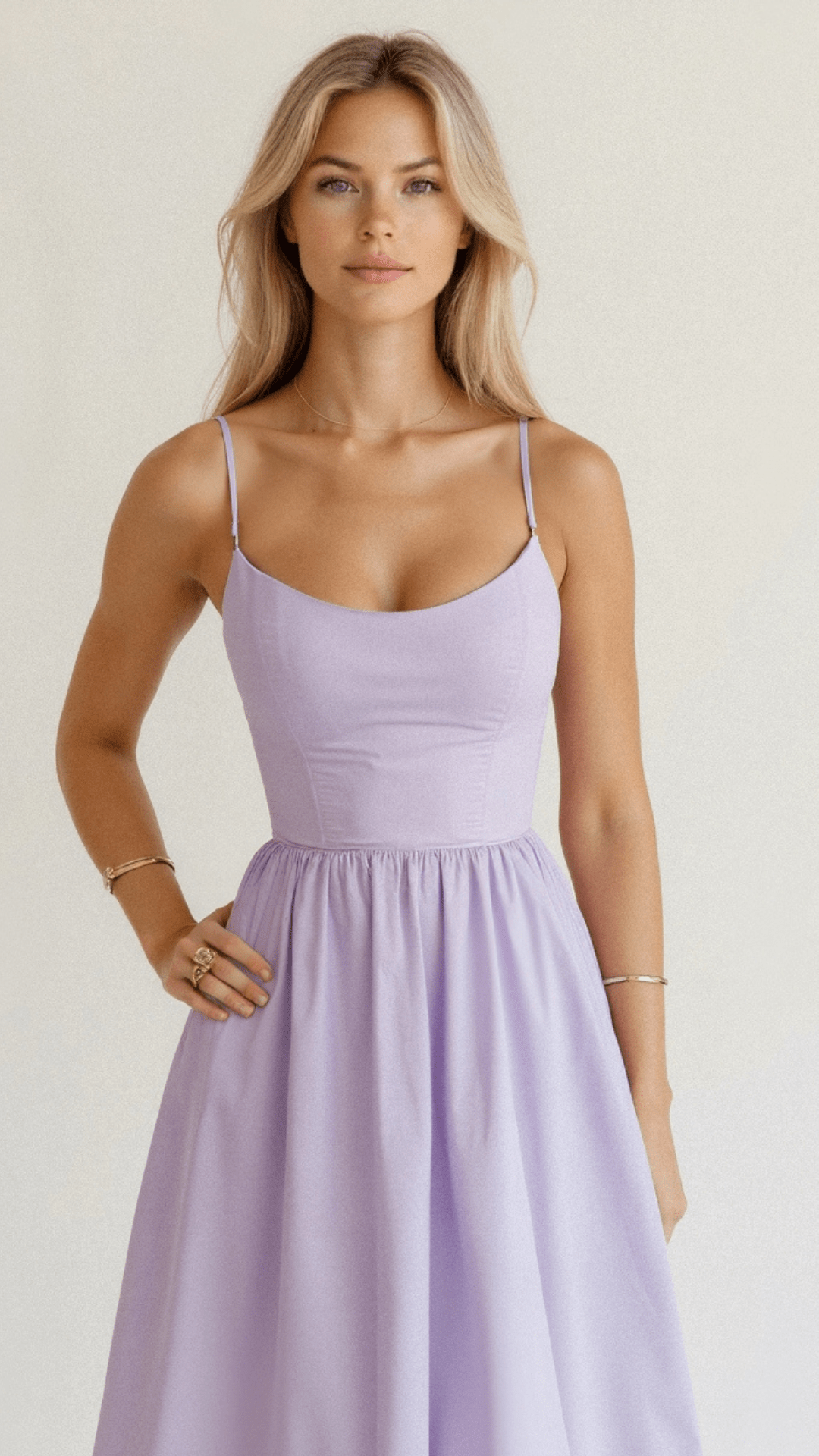 Regine | Women's A-Line Midi Dress in Ascot Style