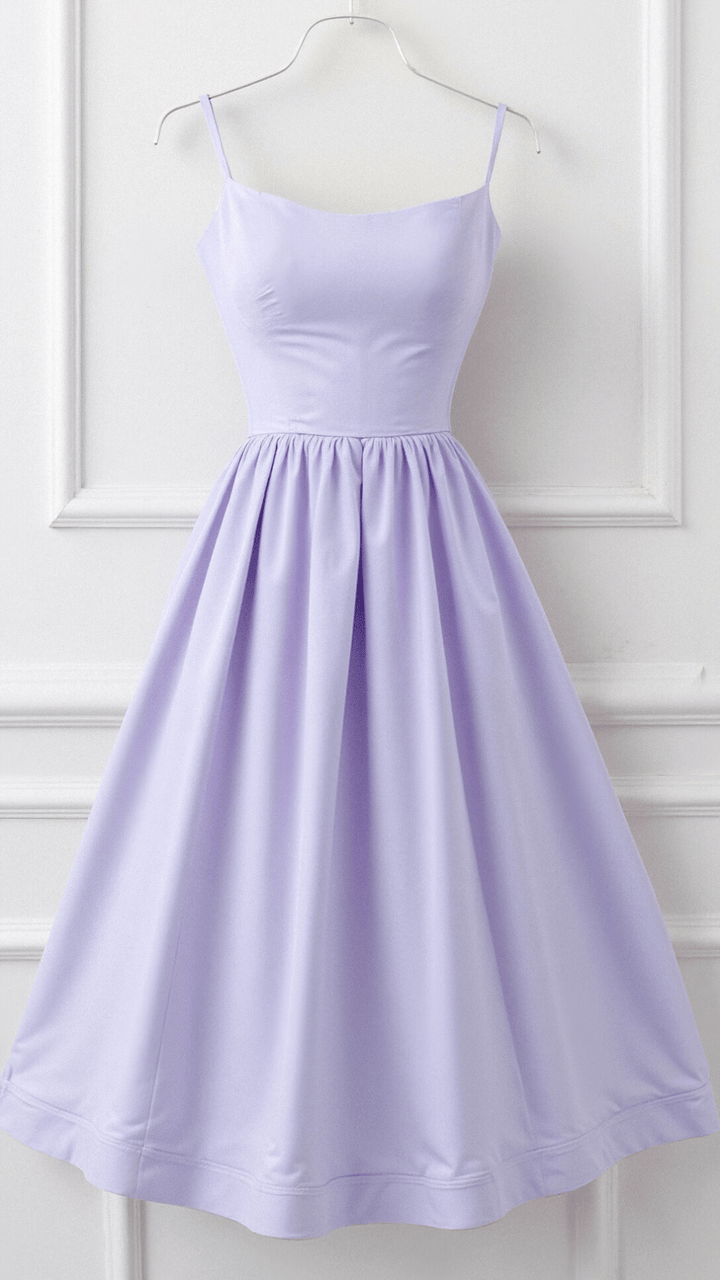 Regine | Women's A-Line Midi Dress in Ascot Style