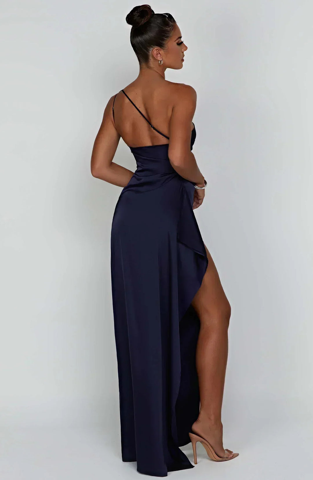 Petra Women's One-Shoulder Maxi Dress with Slit, view 8 - Elena Harper