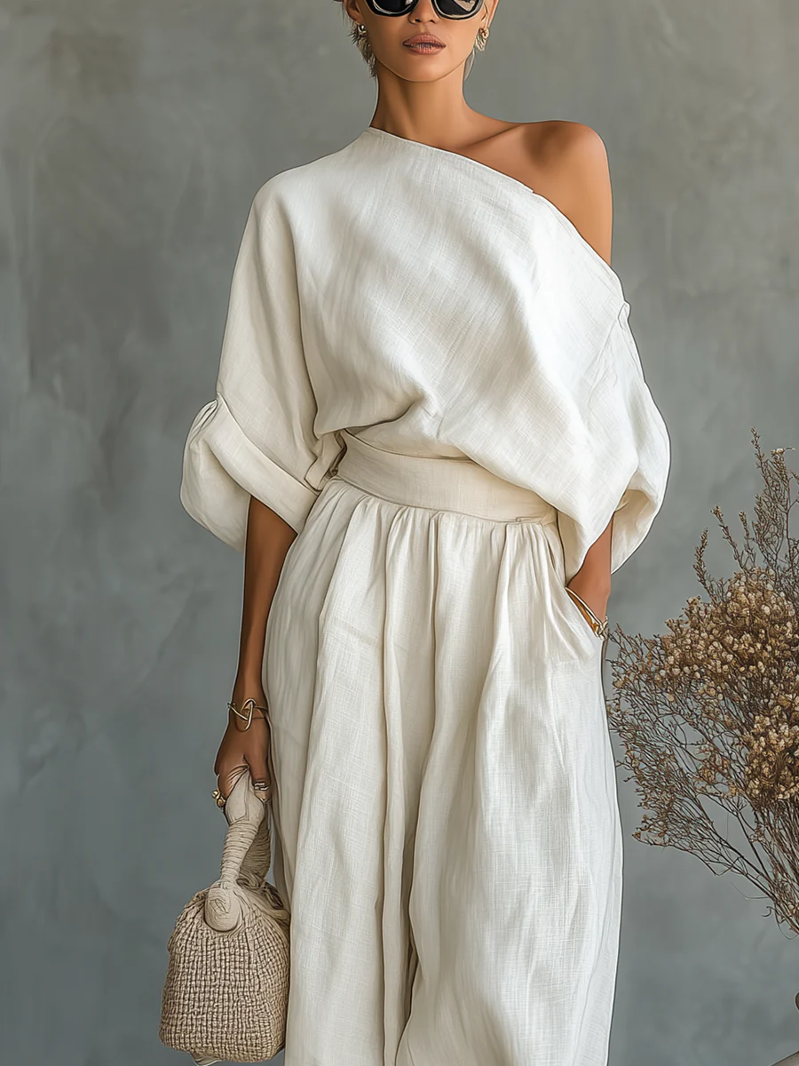 Mila Two-Piece Set with Off-Shoulder Design - Elena Harper