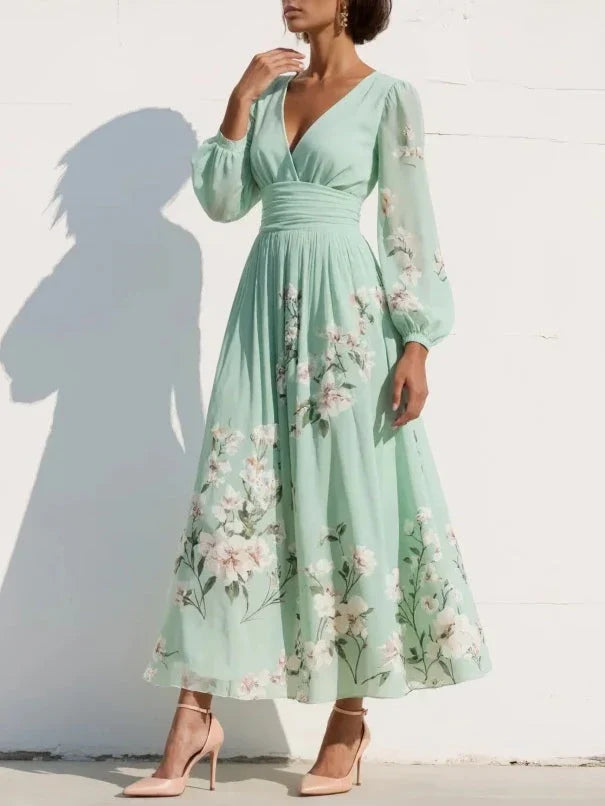 Veya™ | Elegant Floral Maxi Dress