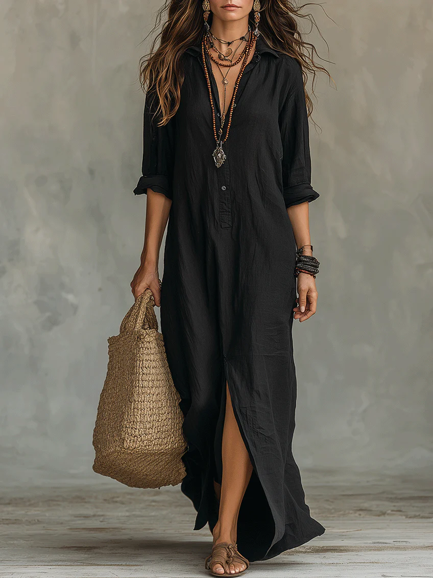 Elegant Long Dress Willow Fluid and Timeless - Elena Harper