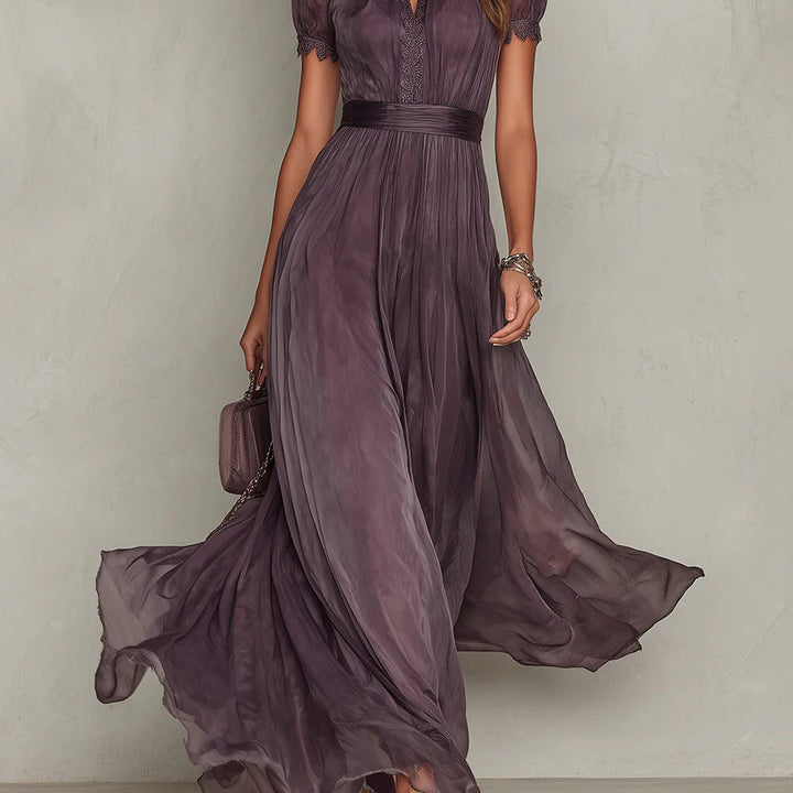 Julie Maxi Dress with Lace, view 4 - Elena Harper