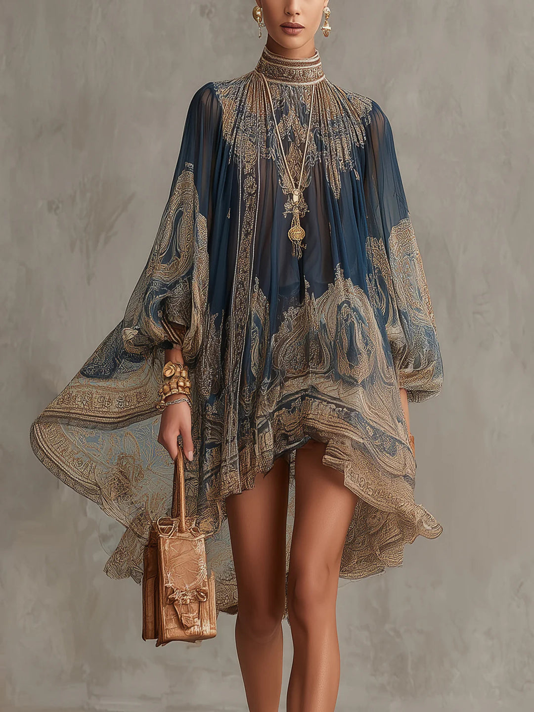 Alessia Airy Asymmetric Dress - Elena Harper
