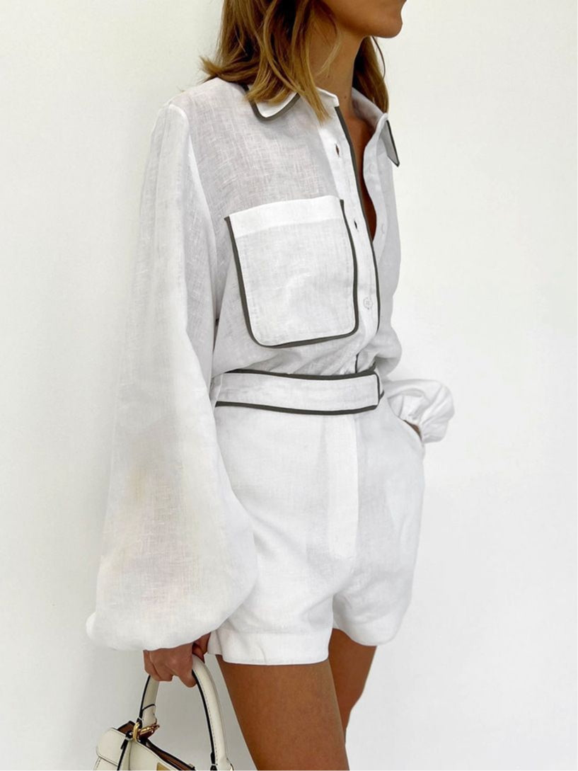 Dante Cotton and Linen Two-Piece Set - Elena Harper